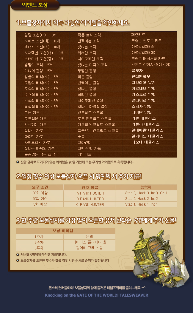 몬스터 헌터들이여 보스를 잡아라!