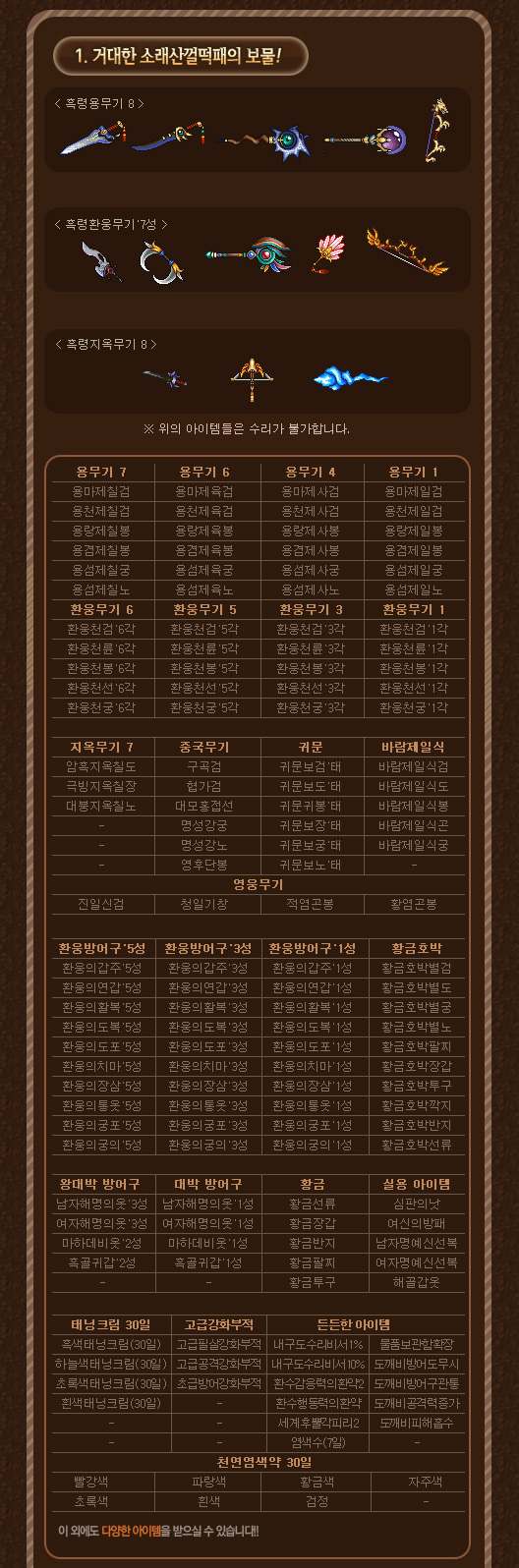 거대한 소래산껄떡패의 보물