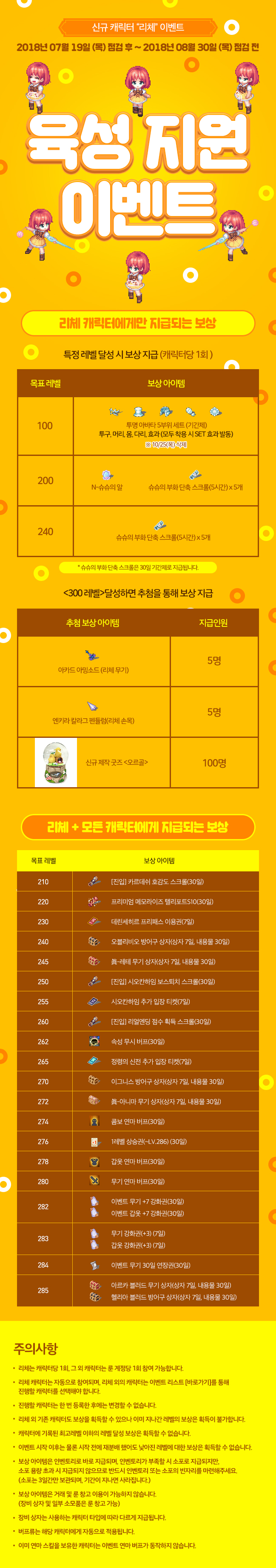육성 지원 이벤트