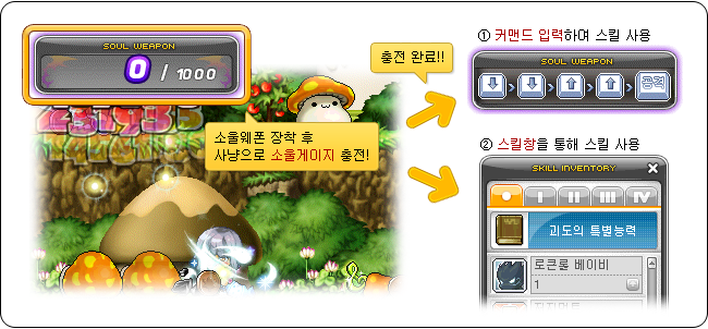 소울웨폰 사용 참고 이미지