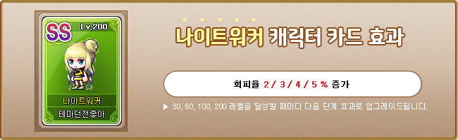 회피율 2/3/4/5% 증가
