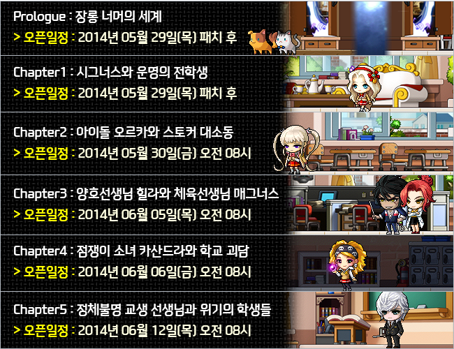 신수국제학교 에피소드 오픈 일정
